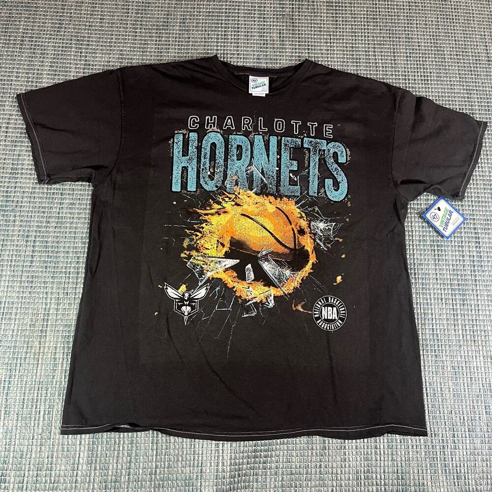 47‎ Vintage Tubular Charlotte Hornets NBA T Shirt Adult Sz XL New